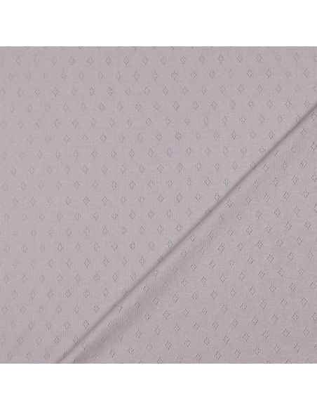 Tessuto jersey a maglia pointelle - Lilla