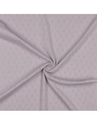 Tessuto jersey a maglia pointelle - Lilla