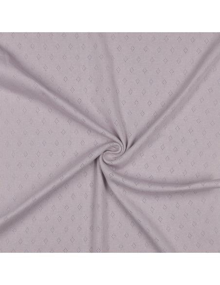 Tessuto jersey a maglia pointelle - Lilla