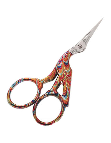 Forbici da ricamo cicogna Premax 9 cm - Multicolore