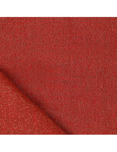 Tela di juta lurex - Rosso