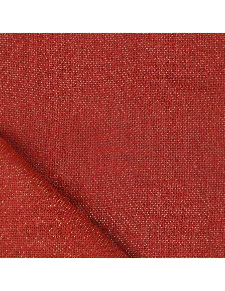 Tela di juta lurex - Rosso