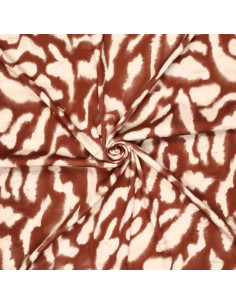 Tessuto satinato elasticizzato - Animale
