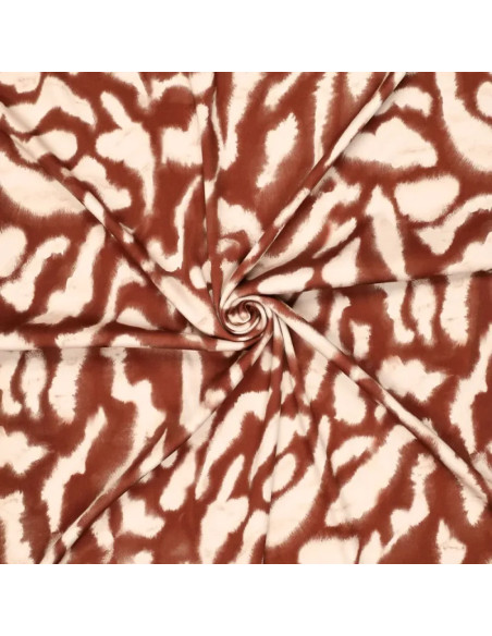 Tessuto satinato elasticizzato - Animale