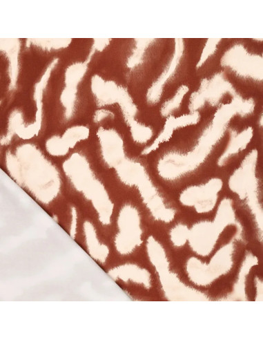 Tessuto satin viscosa stretch - Animalier