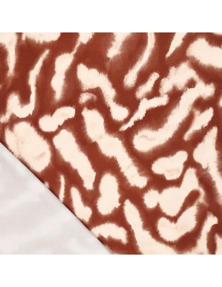Tessuto satin viscosa stretch - Animalier