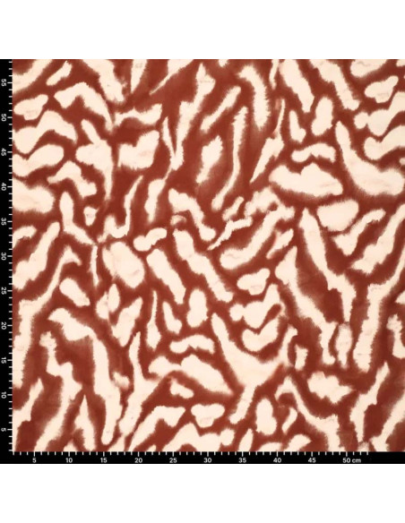 Tessuto satin viscosa stretch - Animalier