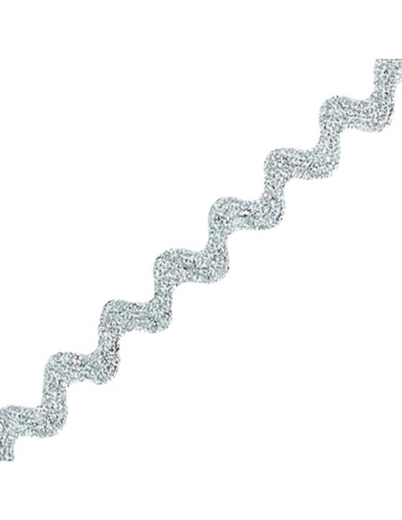 Serpentina - Crochet 10 mm - Lurex Argento
