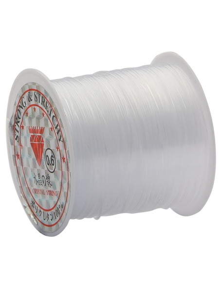 Filo di perle in plastica 0,6 mm - Trasparente