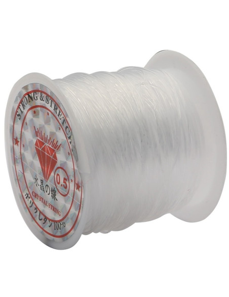 Filo di perle in plastica 0,50 mm - Trasparente