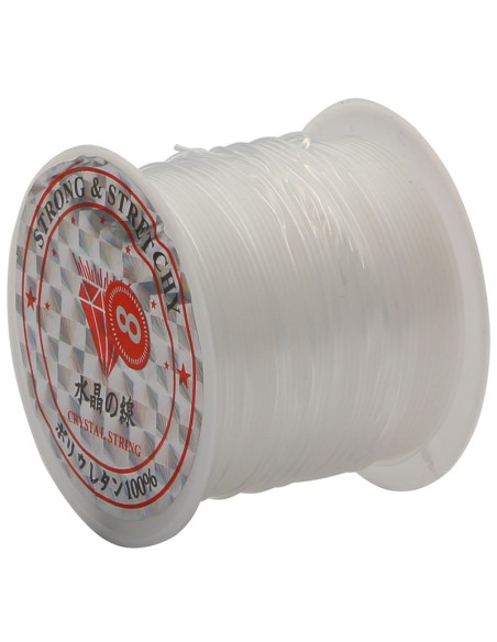 Filo di perle in plastica 0,80 mm - Trasparente