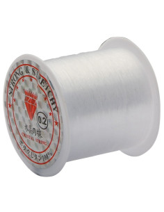 Filo di perle in plastica 0,20 mm - Trasparente