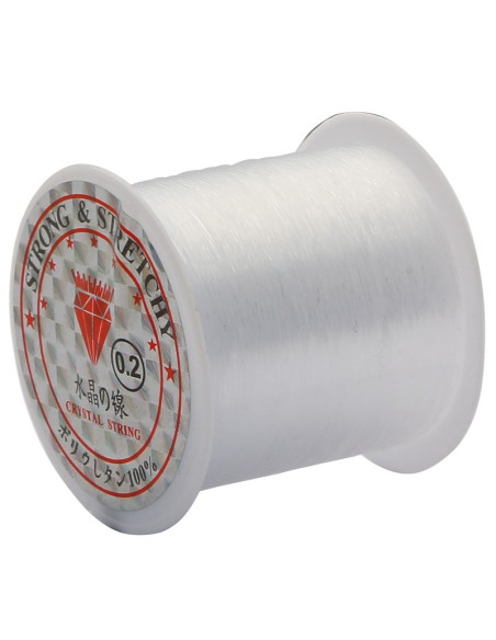 Filo di perle in plastica 0,20 mm - Trasparente