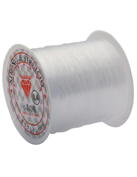 Filo di perle in plastica 0,40 mm - Trasparente