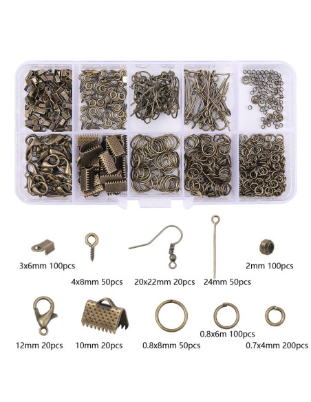 Kit 710 pezzi per creazione di gioielli - Bronzo