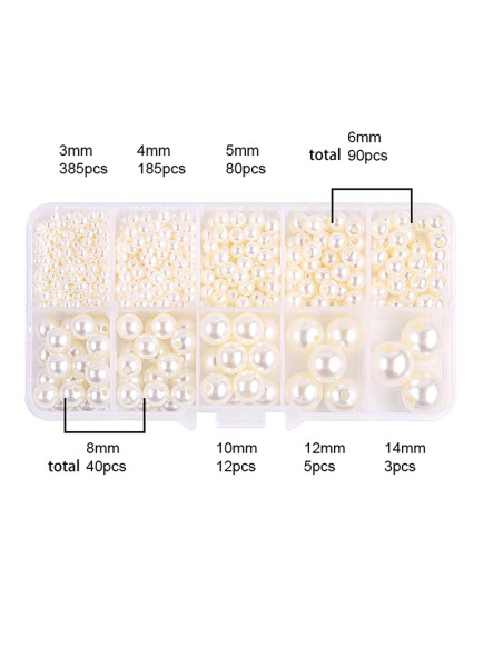 Scatola 800 perle madreperlate - Avorio