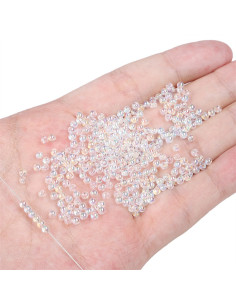 Confezione di 50 perline di cristallo 2 mm