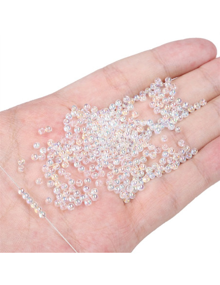 Confezione di 50 perline di cristallo 2 mm