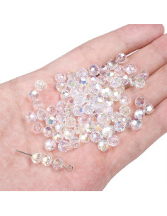 Confezione di 20 perline di cristallo 6 x 5 mm