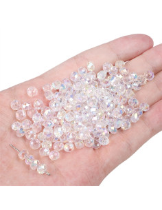 Confezione di 20 perline di cristallo 6 x 4 mm