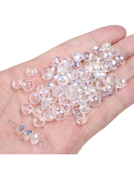 Confezione di 10 perle di cristallo 8x5 mm