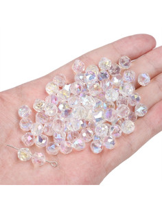 Confezione di 10 perle di cristallo da 8 mm