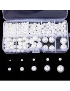 Scatola 800 perle madreperlate - Bianco 2