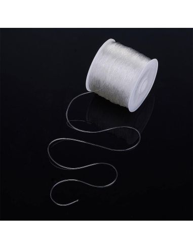 Filo elastico per perline 0,50 mm - Trasparente