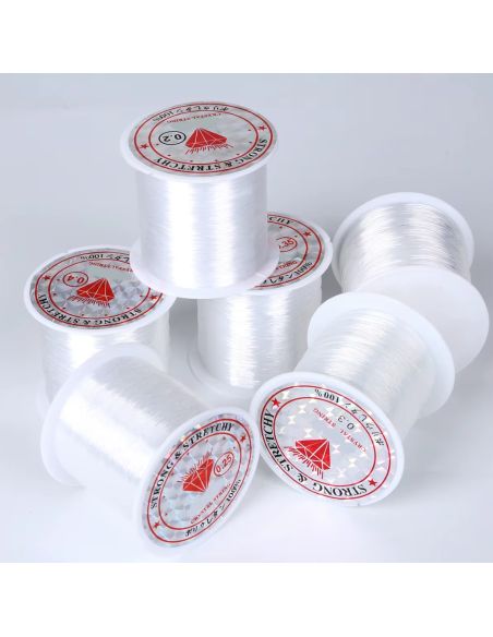 Filo di perle in plastica 0,45 mm - Trasparente