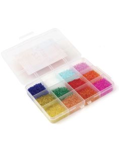 Set di 12 colori di perline di vetro 2 mm - Acid Candy 2