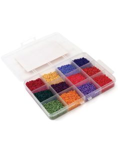 Scatola di 12 colori di perline di vetro 2 mm - Spice Market 2