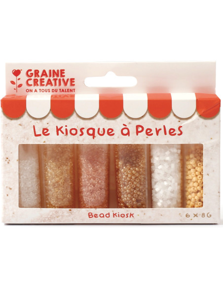 Il chiosco di perline 6 colori di perline di vetro 2 mm - Conchiglia