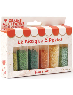 Il chiosco di perline 6 colori di perline di vetro 2 mm - Giungla
