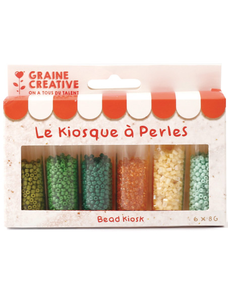 Il chiosco di perline 6 colori di perline di vetro 2 mm - Giungla