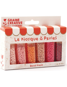 Il chiosco di perline 6 colori di perline di vetro 2 mm - Lipstick