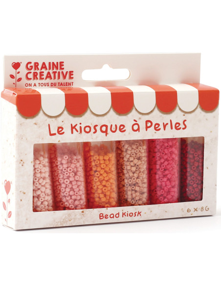 Il chiosco di perline 6 colori di perline di vetro 2 mm - Lipstick