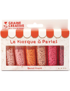 Il chiosco di perline 6 colori di perline di vetro 2 mm - Lipstick 2