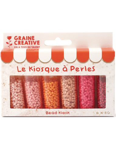 Il chiosco di perline 6 colori di perline di vetro 2 mm - Lipstick