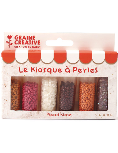 Il chiosco di perline 6 colori di perline di vetro 2 mm - Chai latte