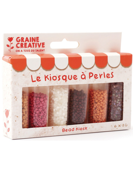 Il chiosco di perline 6 colori di perline di vetro 2 mm - Chai latte