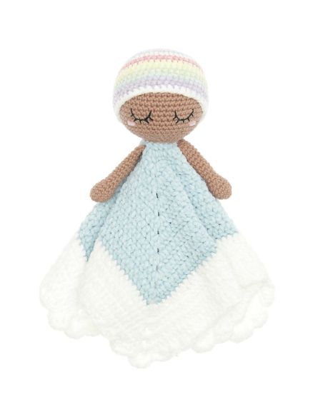 Kit uncinetto doudou coperta - Arcobaleno pastello