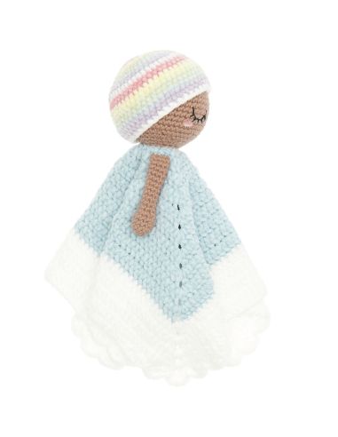 Kit uncinetto doudou coperta - Arcobaleno pastello