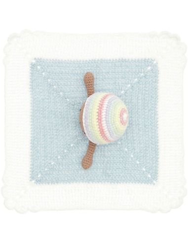 Kit uncinetto doudou coperta - Arcobaleno pastello