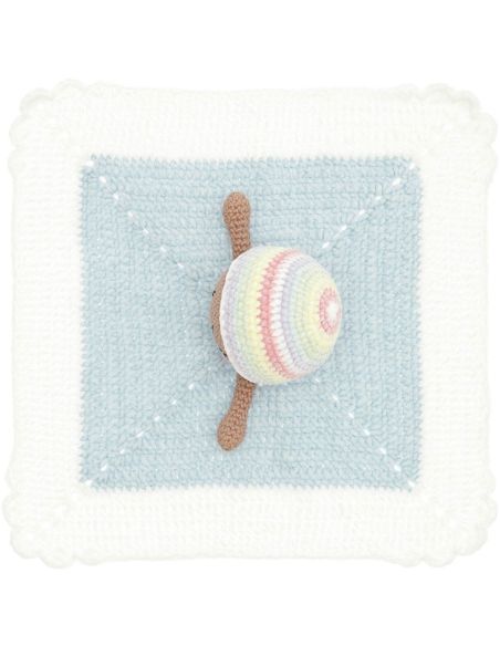 Kit uncinetto doudou coperta - Arcobaleno pastello