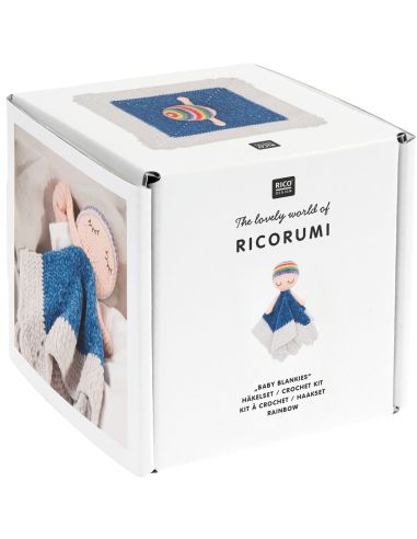 Kit uncinetto doudou coperta - Arcobaleno