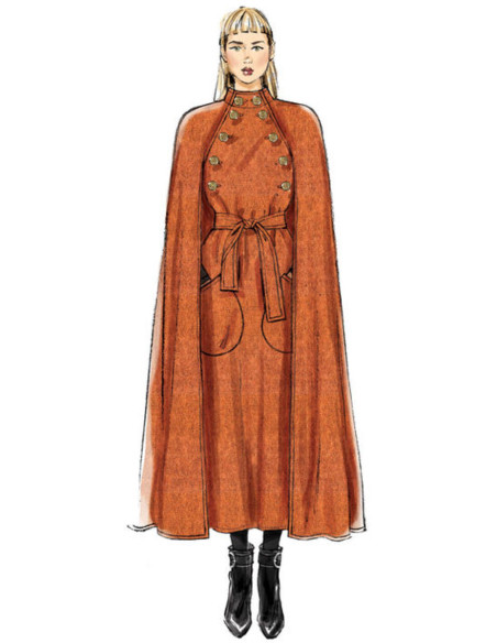 Modello di mantello e cintura - Vogue 9288