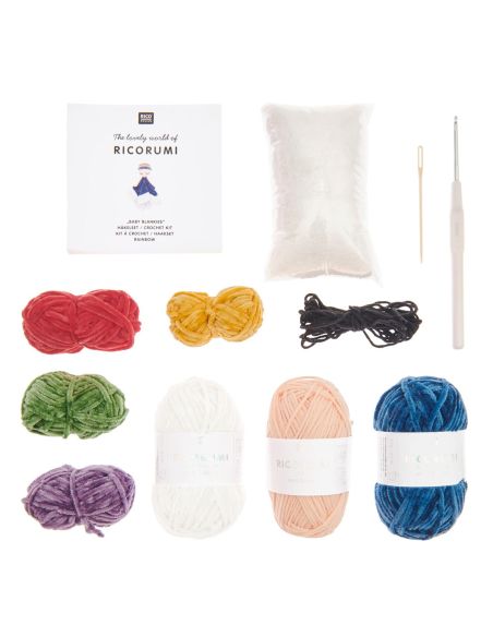 Kit uncinetto doudou coperta - Arcobaleno