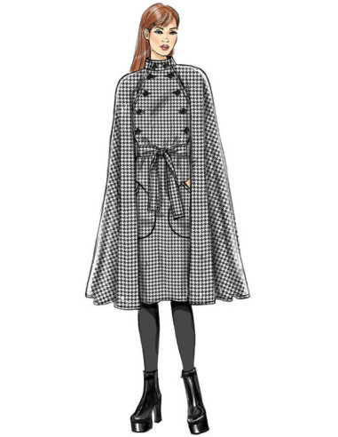 Modello di mantello e cintura - Vogue 9288