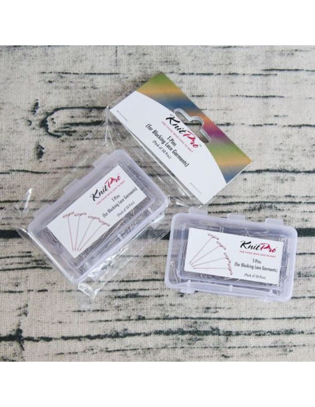 Scatola di 50 spille a T per maglieria KnitPro