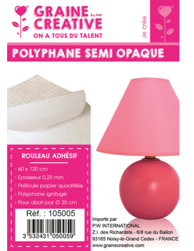 Rotolo di polifane adesivo quadrettato - Semi opaco